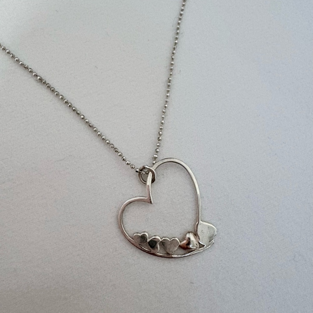 Boma Sterling Silver Heart Pendant Necklace 925
